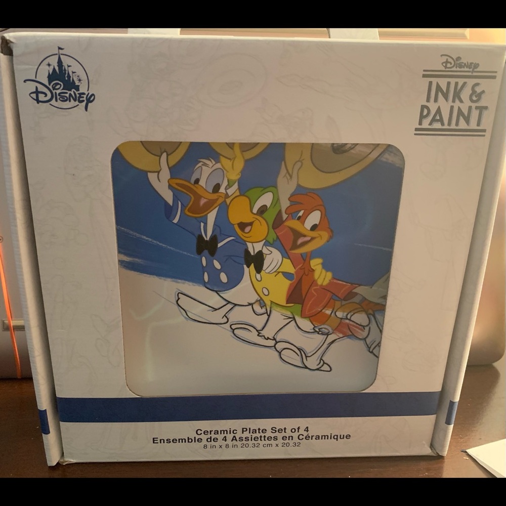 Disney Parks Ink & Paint Ceramic Plates